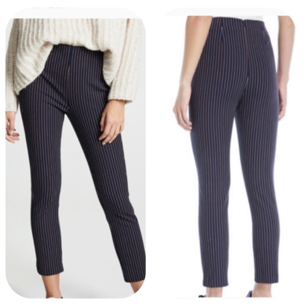 Derek Lam 10 Crosby Striped Back Zip Skinny Pants Sz 6 - Picture 3 of 8